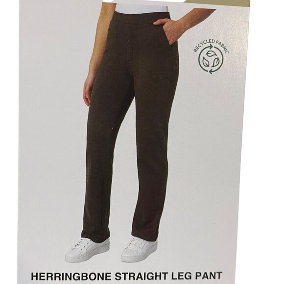 Mondetta‎ Brown Herringbone Straight Leg Pant XL NWT - Picture 1 of 10